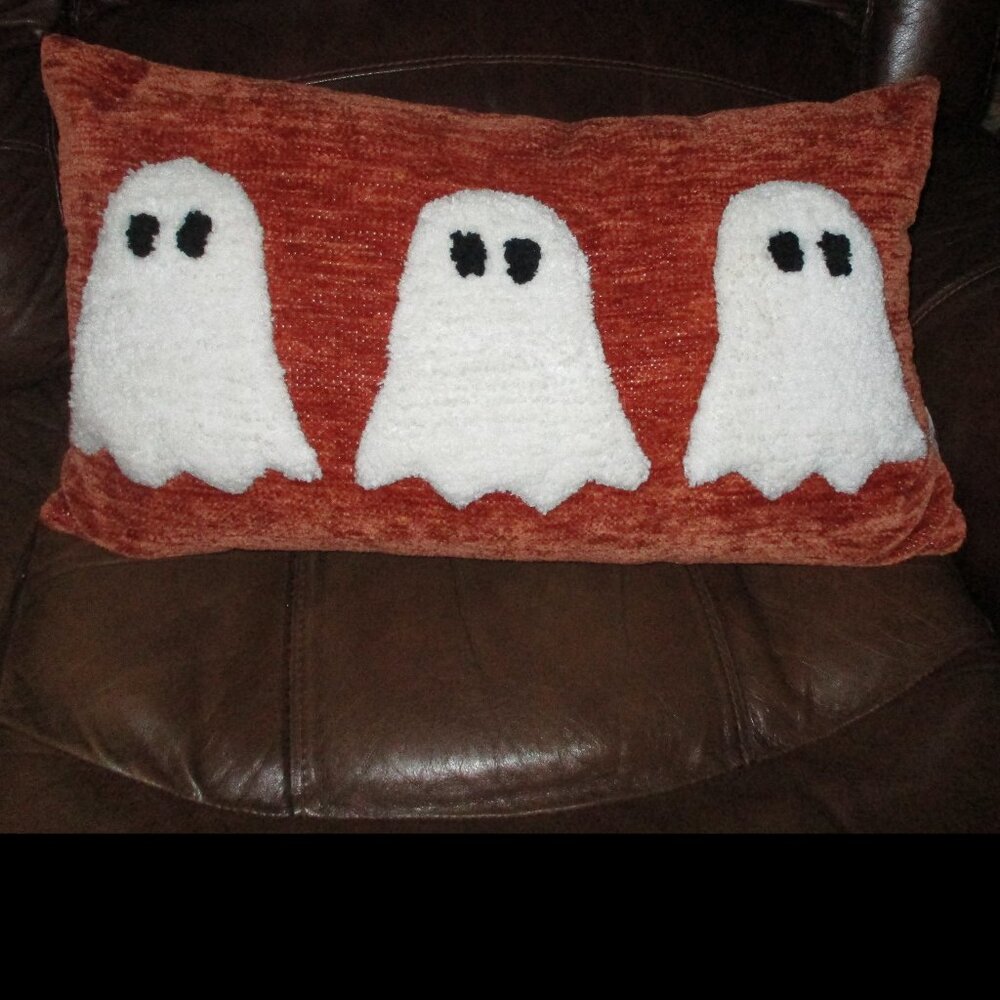 Sweet Street Ghost Halloween Decor Pillow